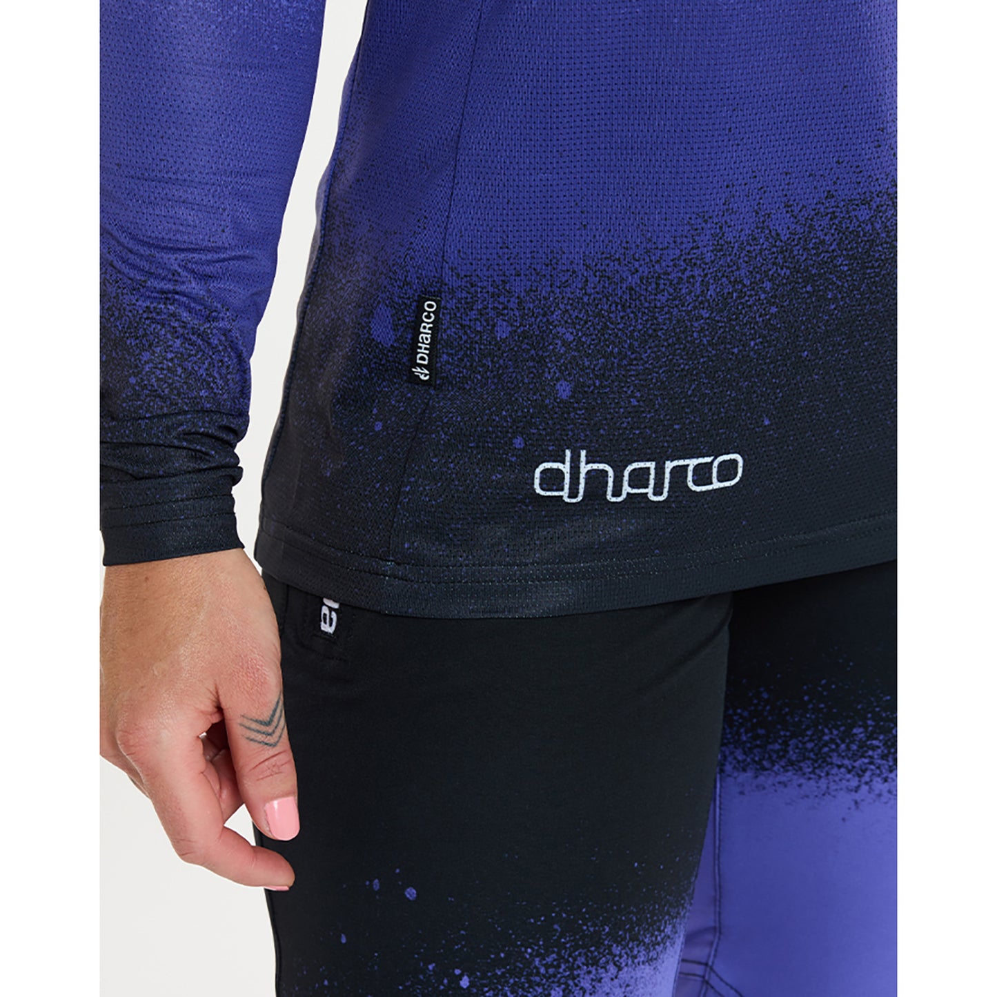 DHARCO RACE ULTRA VIOLETT Trikot Langarm Women Schwarz/Violett