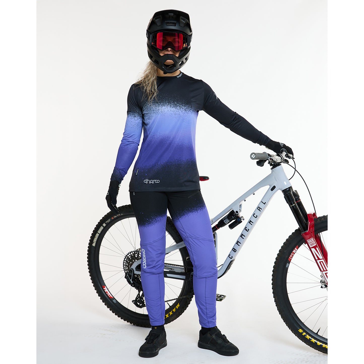 DHARCO RACE ULTRA VIOLETT Trikot Langarm Women Schwarz/Violett