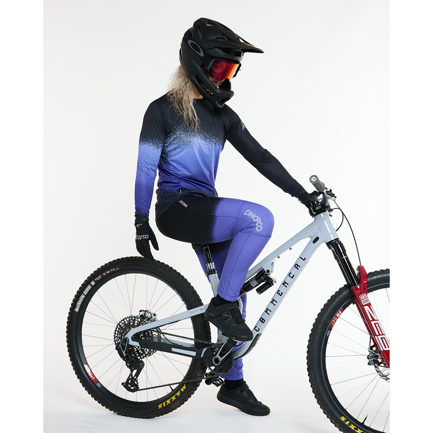 DHARCO RACE ULTRA VIOLETT Trikot Langarm Women Schwarz/Violett
