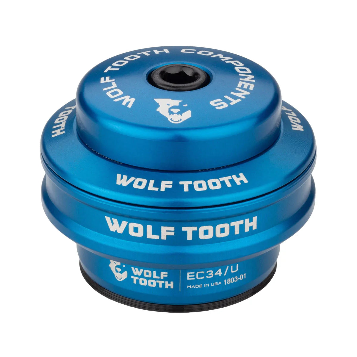 Oberschale für Externen Steuersatz WOLF TOOTH PREMIUM 1"1/8 EC34 Stack 16 mm Blau