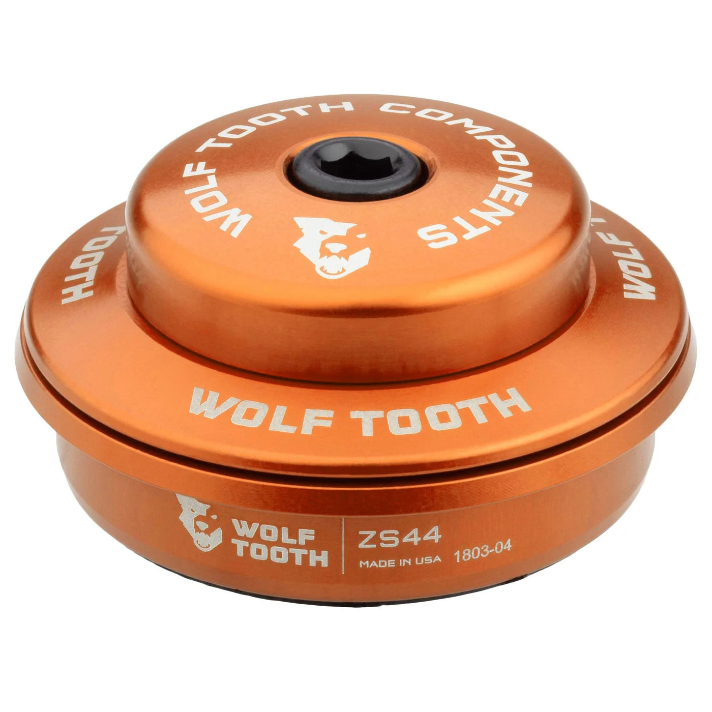Hohe Steuerschale für halbintegrierten Steuersatz WOLF TOOTH PREMIUM 1"1/8 ZS44 Stack 6 mm Orange