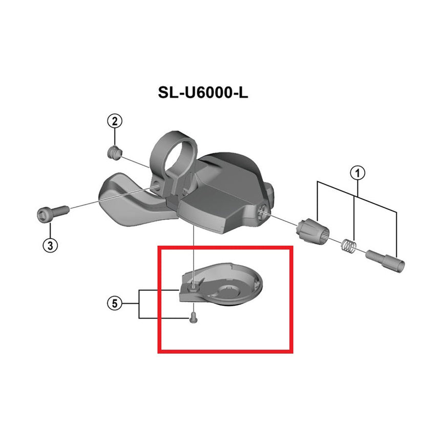 Untere Abdeckung für Schalthebel SHIMANO SL-U6000-L Links