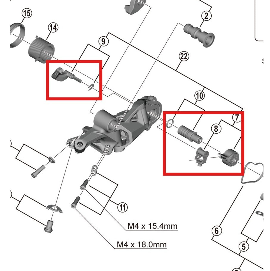 Stabilisator-Kit Gabelkopf SHIMANO RD-M9100-GS