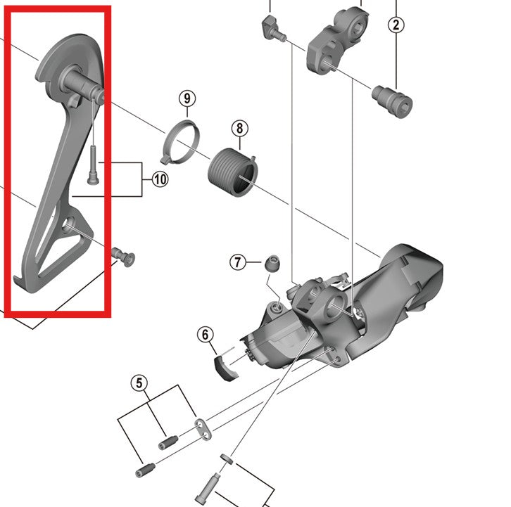 Ext Gabelkopf & Schrauben Montage SHIMANO RD-R9250