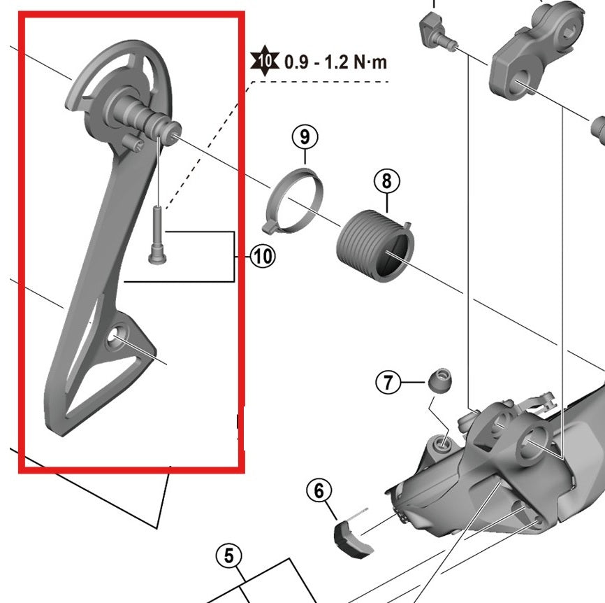 SHIMANO RD-R8150 Externes Schaltauge und Schraube für die Montage des Schaltwerks