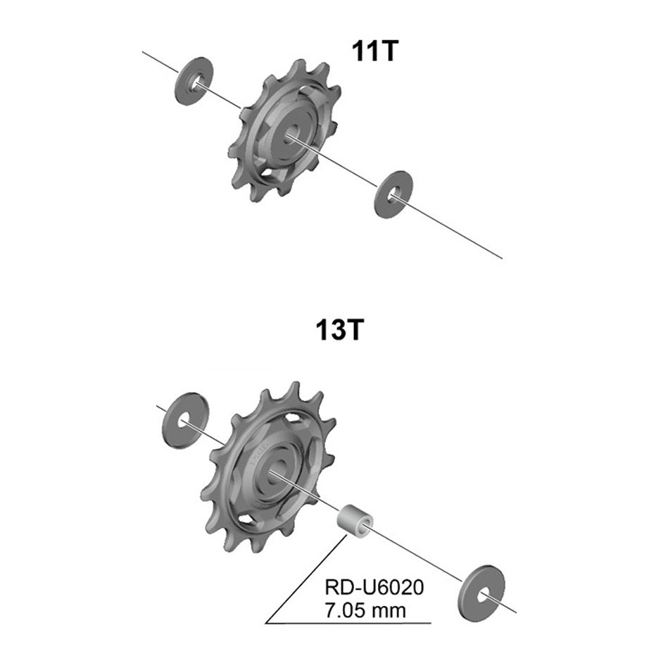 Schaltwerksrollen hinten 10/11fach SHIMANO RD-6020