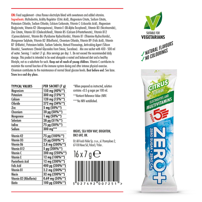 HYDRATATIONSSTICK HIGH 5 ZERO+ Multivitamin (7g ) Zitrone