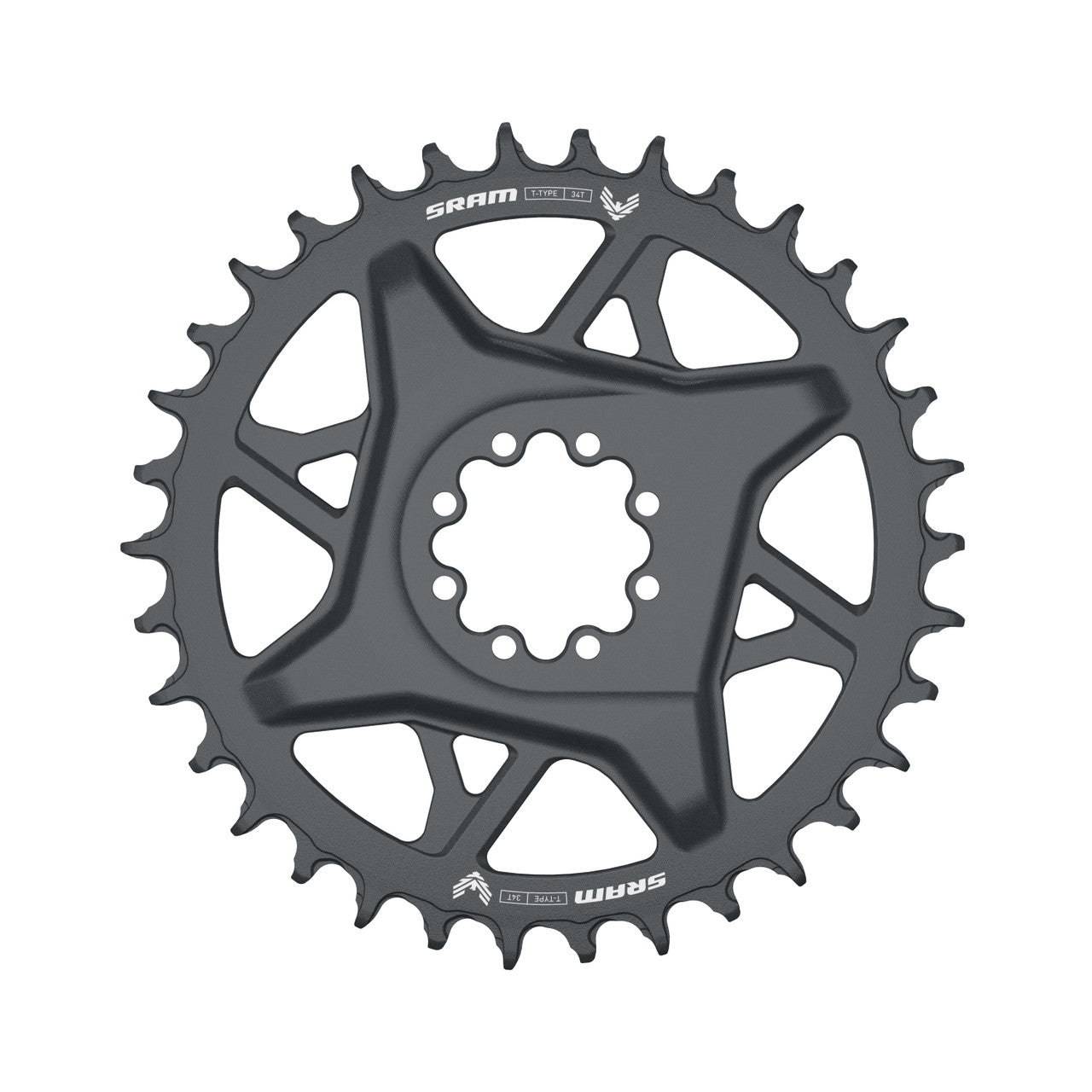 Kettenblatt Mono SRAM GX T-Type EAGLE BOOST 34 Zähne 12V DM Offset 3mm Grau