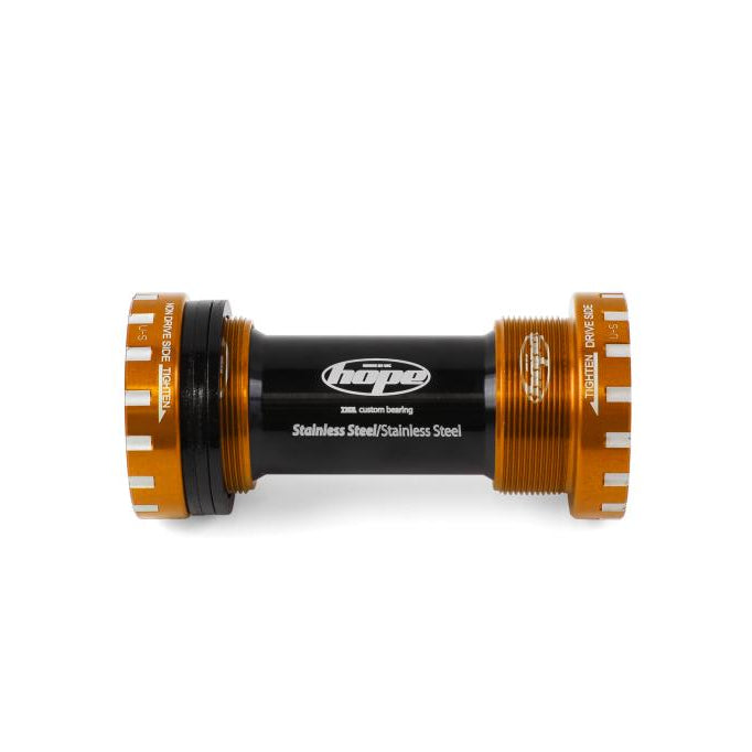 HOPE 68/73 mm Tretlagergehäuse 24 mm Achse Orange
