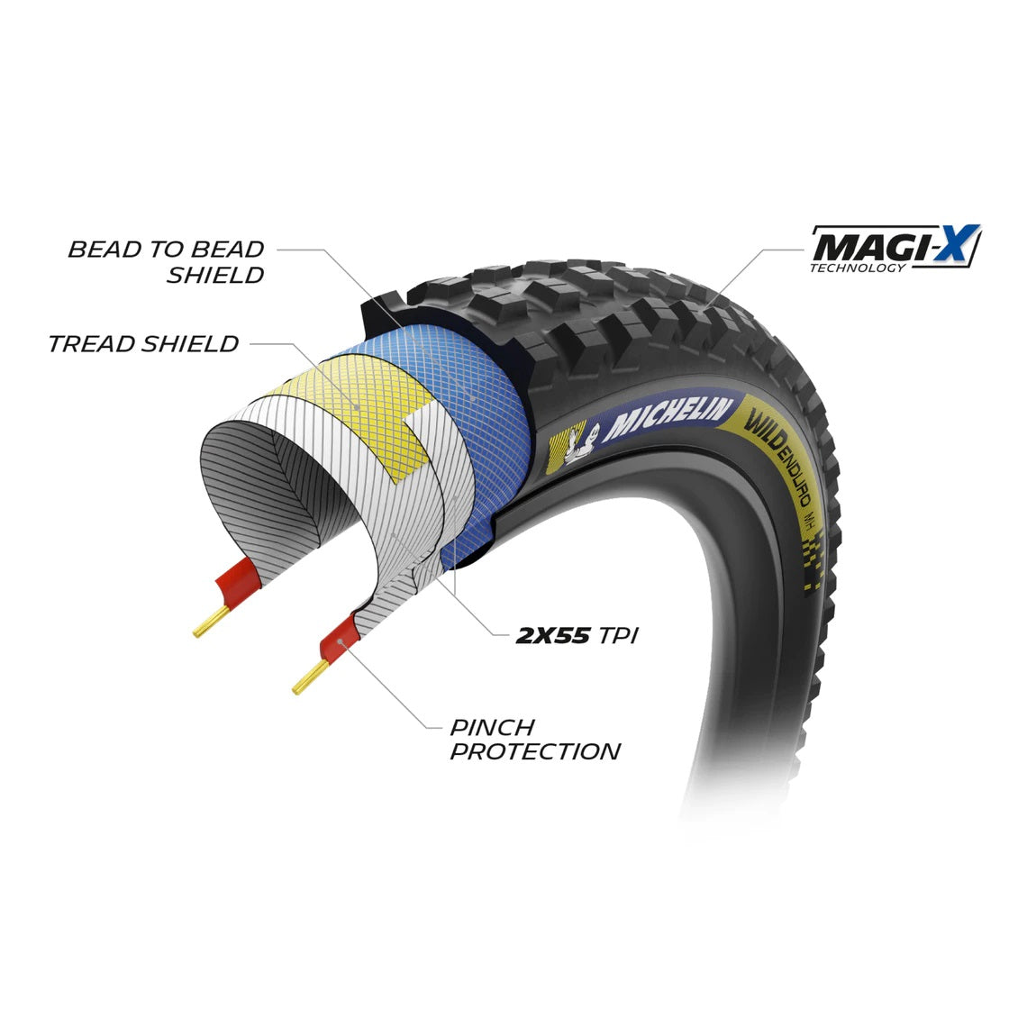 Reifen MICHELIN WILD ENDURO MH Racing Line Dark 29x2.50 Tubeless Ready Weich