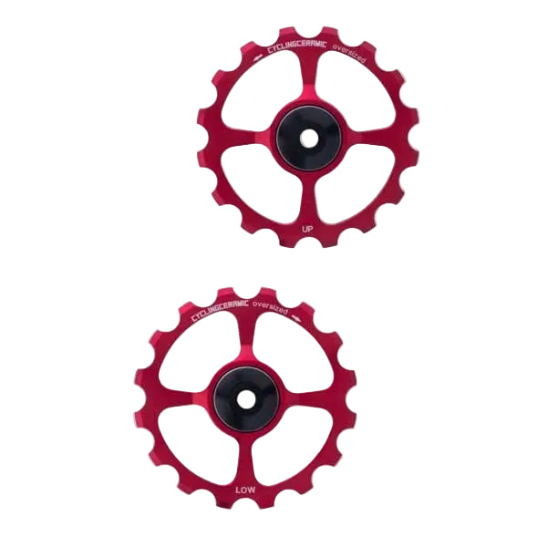 CYCLING CERAMIC Schaltwerksröllchen 16 Zähne für SHIMANO ULTEGRA 6700 Rot