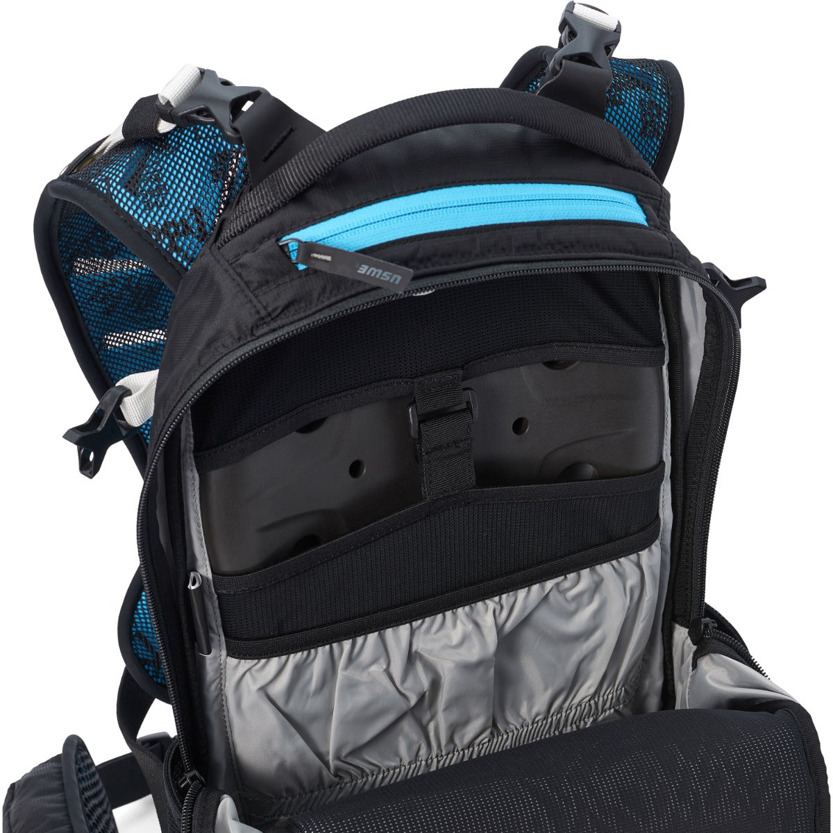 USWE FLOW 16 L Rucksack mit integriertem Rückenteil Schwarz/Blau