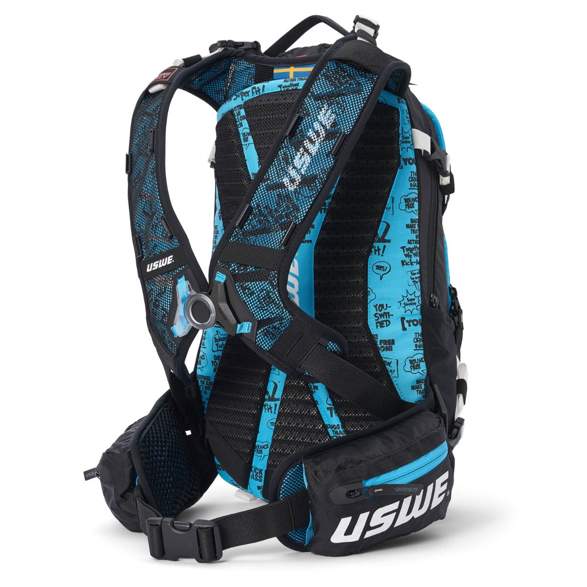 USWE FLOW 16 L Rucksack mit integriertem Rückenteil Schwarz/Blau