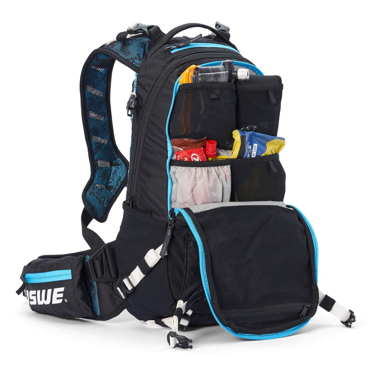 USWE FLOW 16 L Rucksack mit integriertem Rückenteil Schwarz/Blau