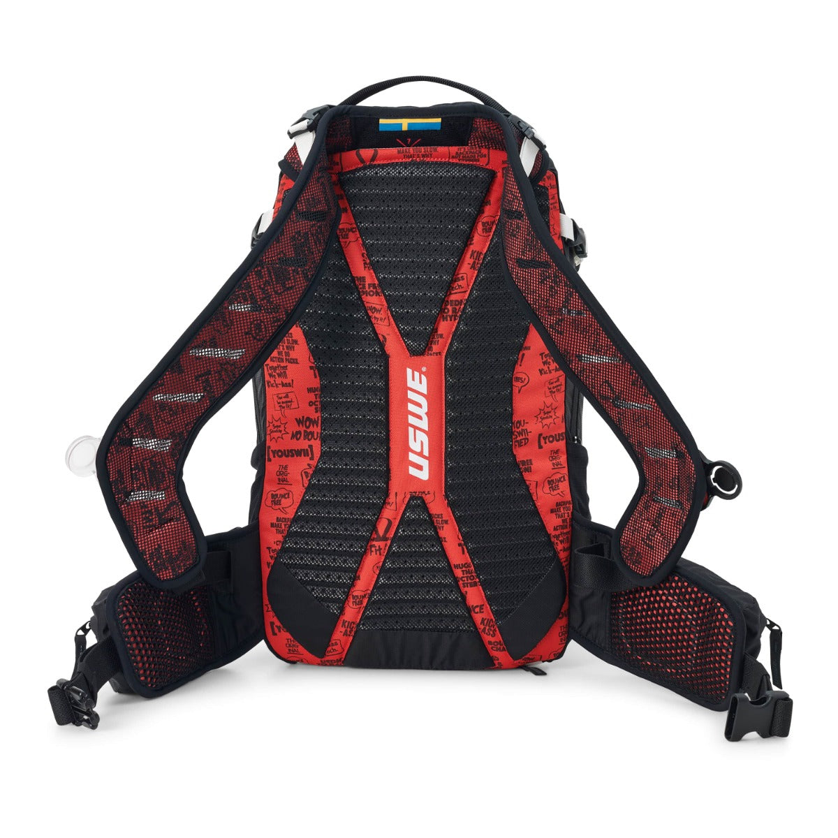 USWE FLOW 16 L Rucksack mit integriertem Rückenteil Schwarz/Rot