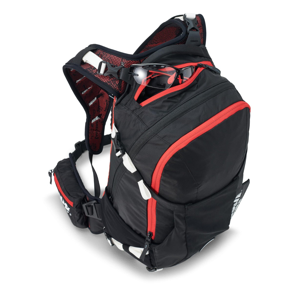 USWE FLOW 16 L Rucksack mit integriertem Rückenteil Schwarz/Rot
