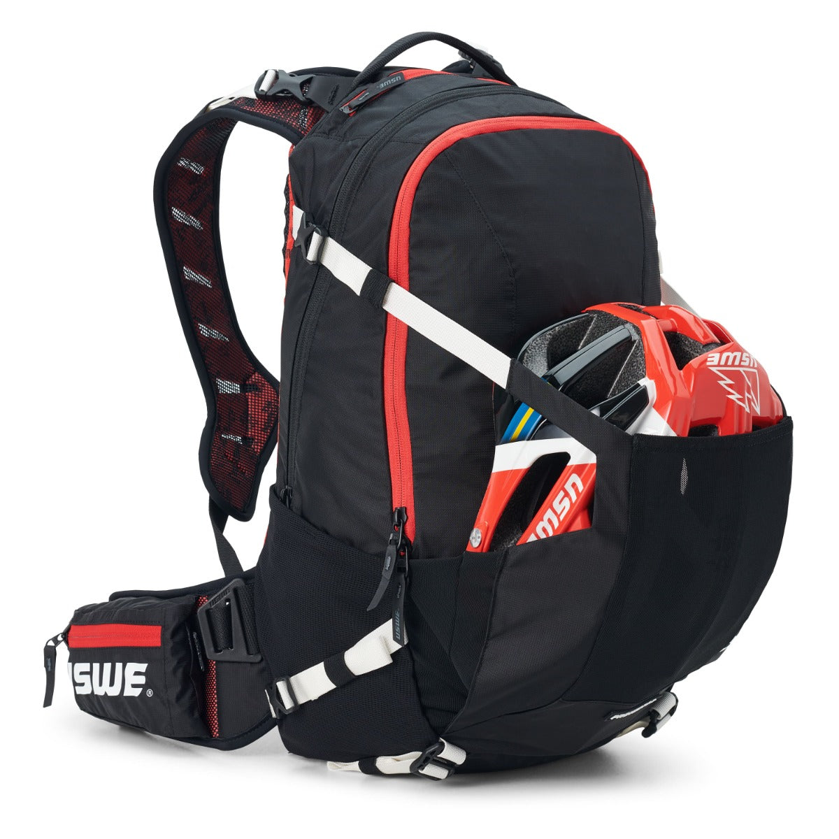 USWE FLOW 16 L Rucksack mit integriertem Rückenteil Schwarz/Rot