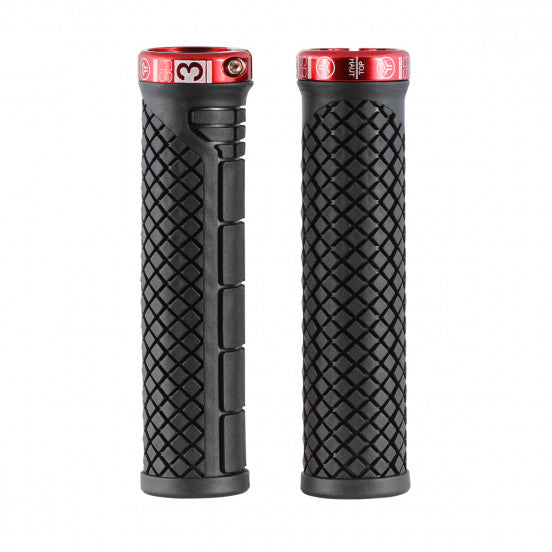SB3 SHARK Lock-on Grips Schwarz/Rot