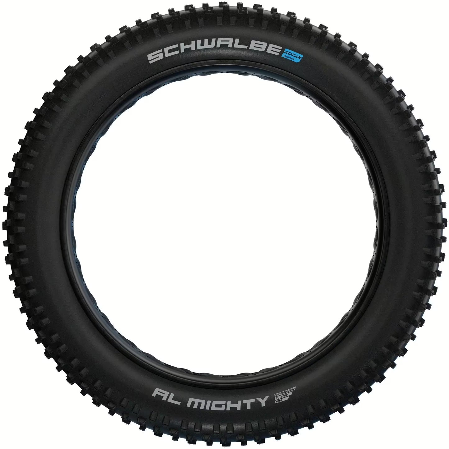 SCHWALBE Al MIGHTY SuperGround Addix Reifen 26x4,80 Tubeless Easy, weich, schwarz, mit Stollen