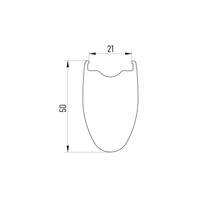 Paar MICHE KLEOS RD 50 DISC Tubeless Ready (Center Lock) Laufräder
