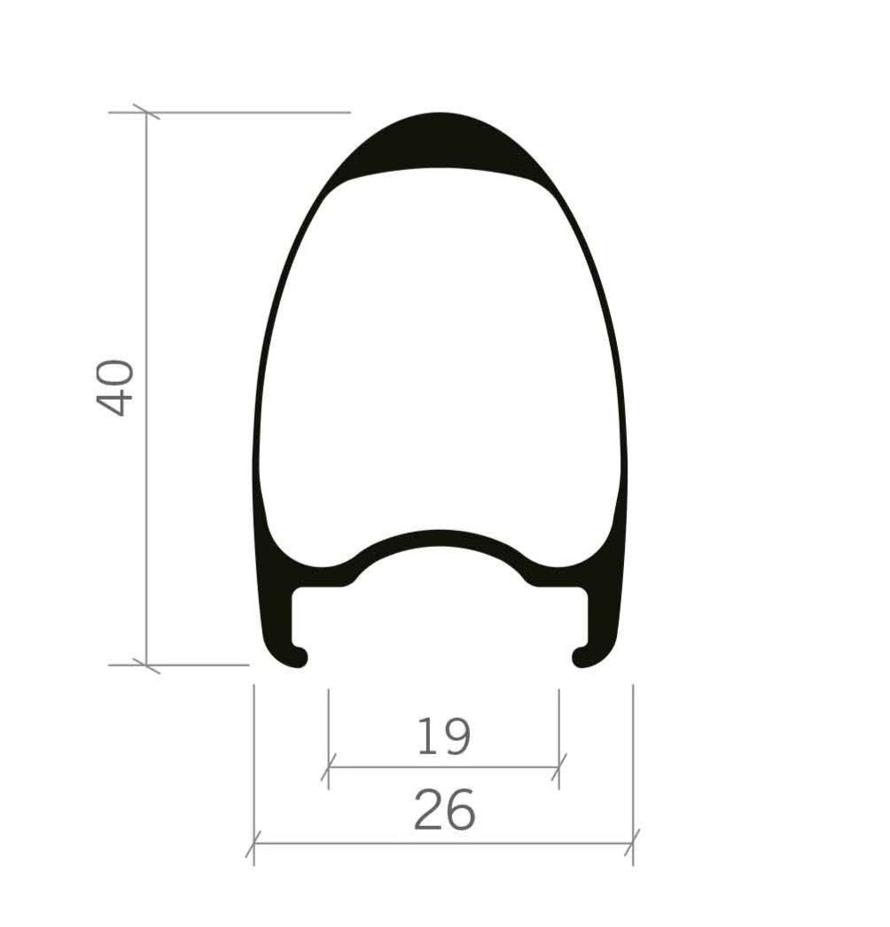 Paar VISION-Laufräder METRON 40 SL 3K Tubeless Ready (Center Lock)