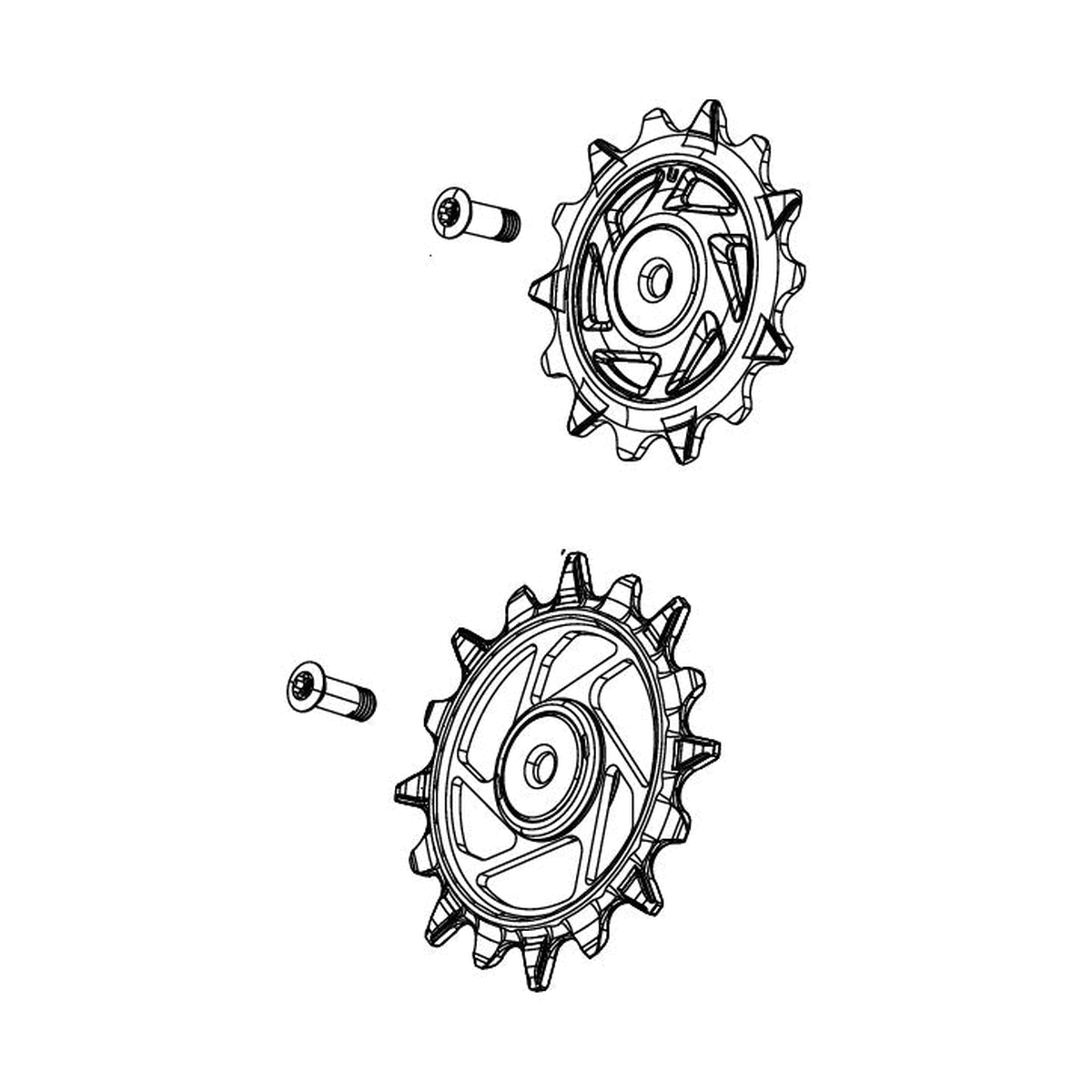 Schaltröllchen für SRAM Eagle T-Type / XPLR Schaltwerk — Originalabbildung vor weißem Hintergrund