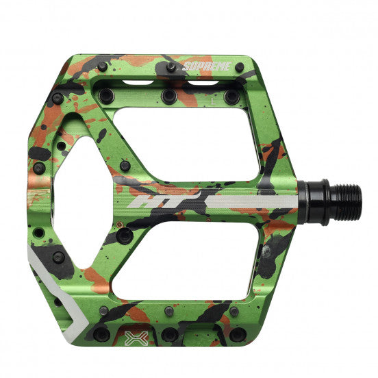Flache Pedale HT COMPONENTS ANS10 SUPREME Grün Camo