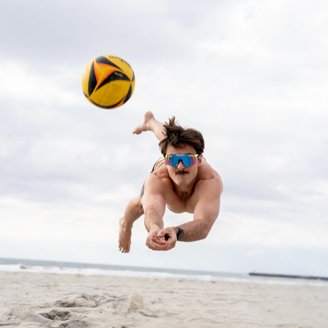 Brille PIT VIPER THE REC BEACH ORIGINAL 2.0 NARROW HDPV Polarisiert Blau/Violett