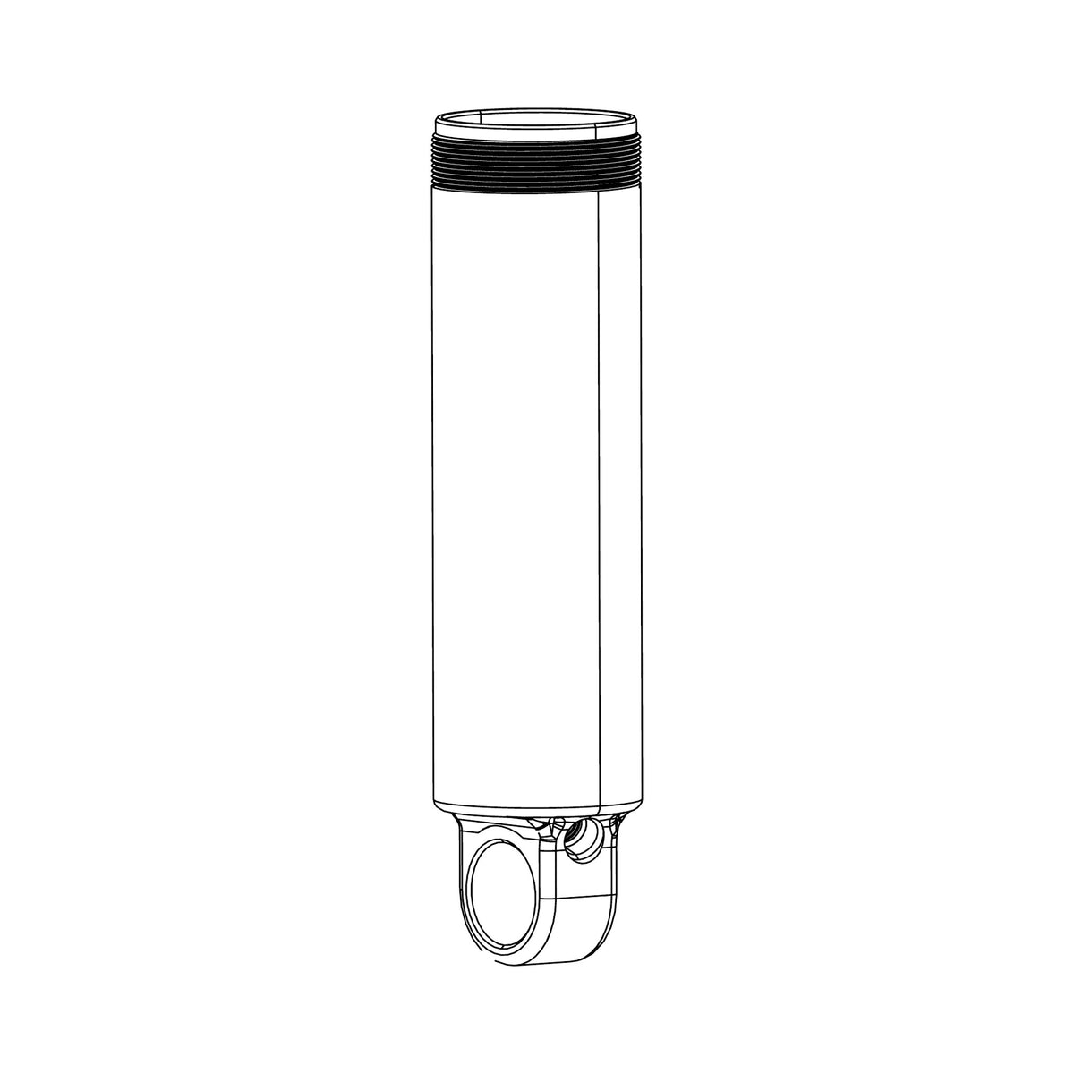 ROCKSHOX Dämpfergehäuse mit IFP, Standardauge, 50 mm — technische Abbildung