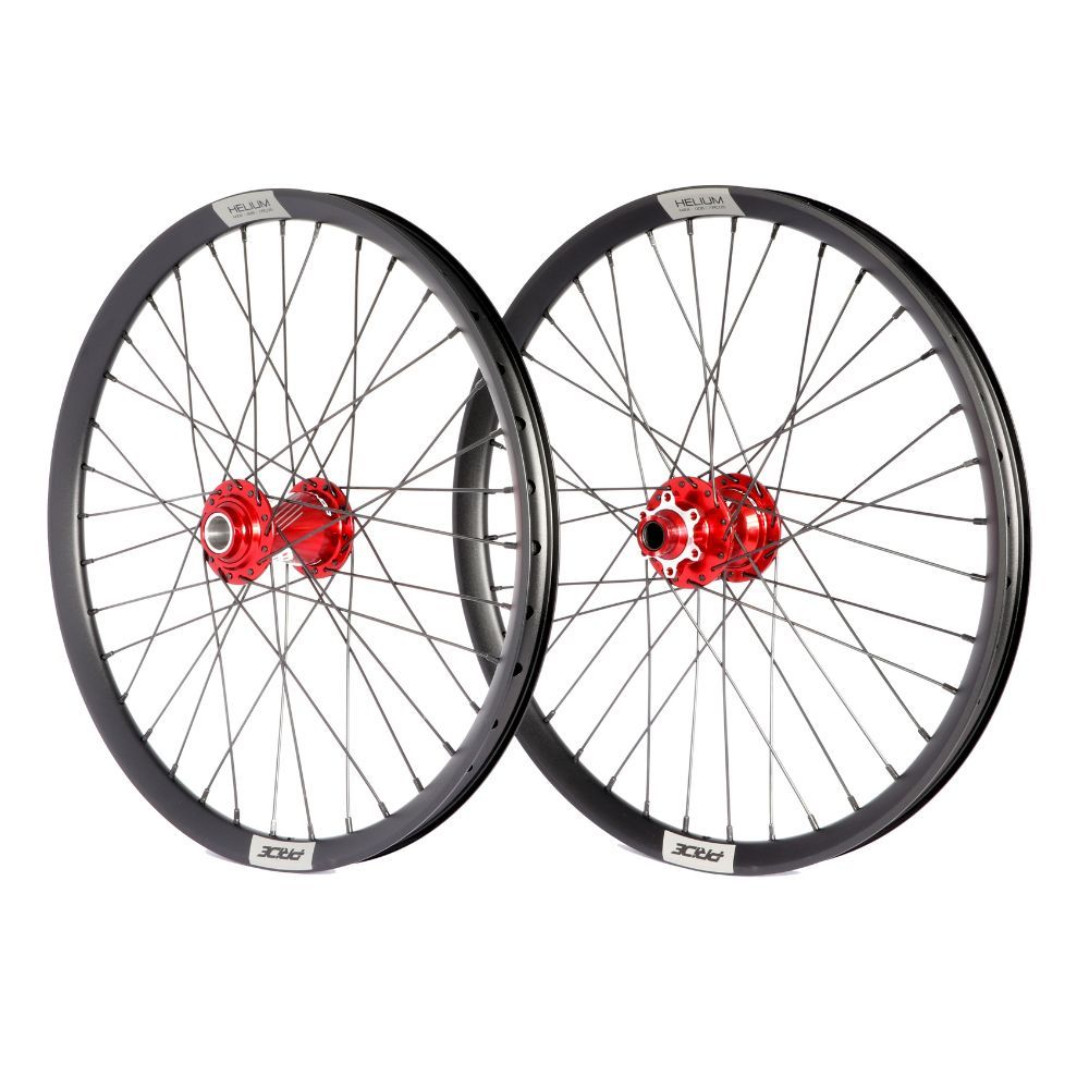Laufradsatz PRIDE 20" (406mm) Control V2 Disc Helium M24 Achsen 20/15mm Rot
