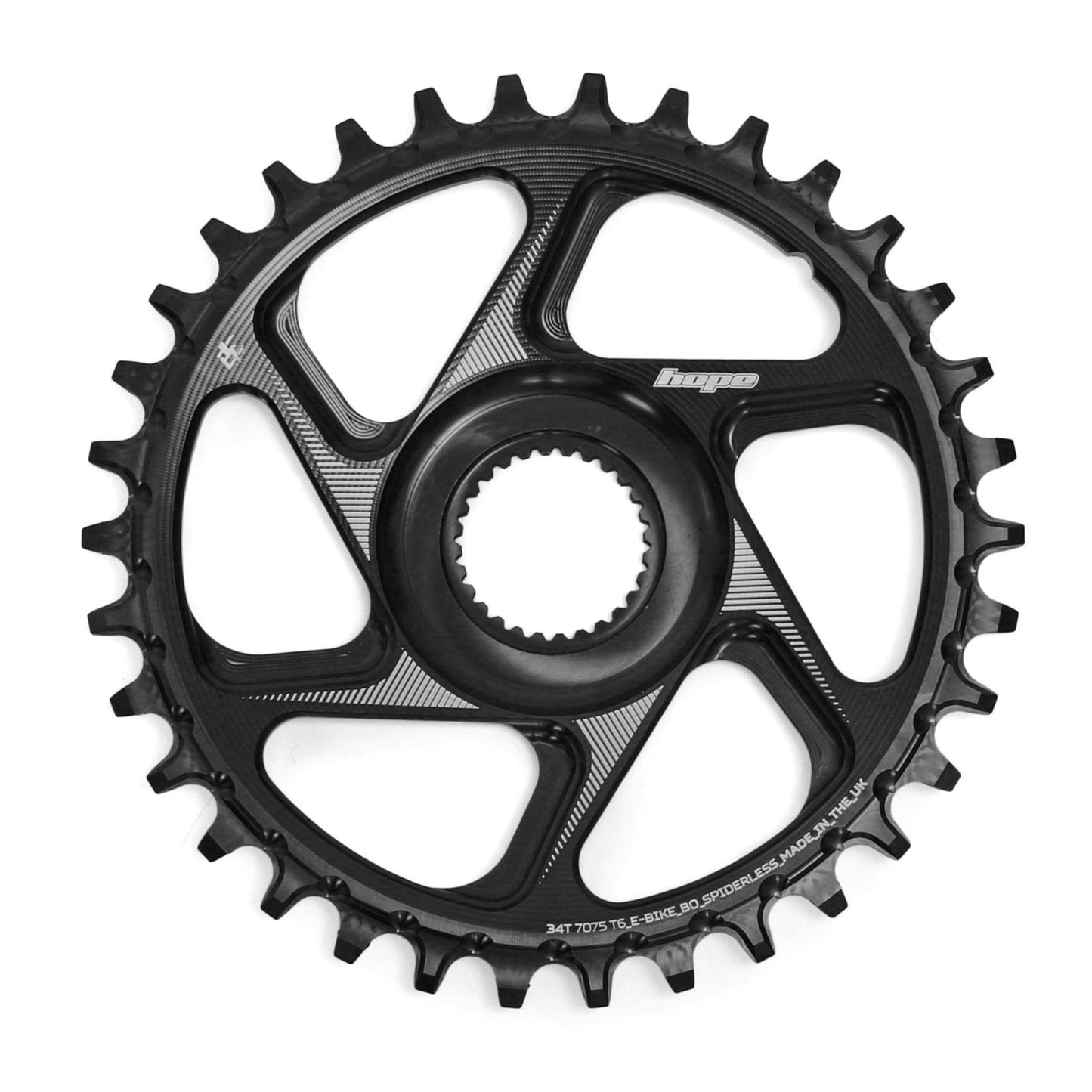 Kettenblatt Mono HOPE R22 9/10/11/12V Direct Mount E-Bike BOSCH Schwarz
