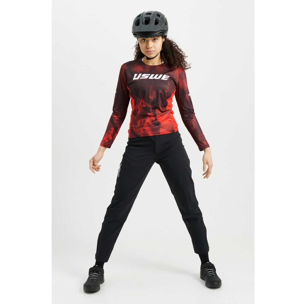 USWE LUFTIG MTB Langarm Trikot Women Rot