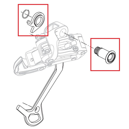 SRAM X7/X9/DUAL DRIVE 3x9V Schaltwerk-Befestigungsschrauben-Kit 2004-2006