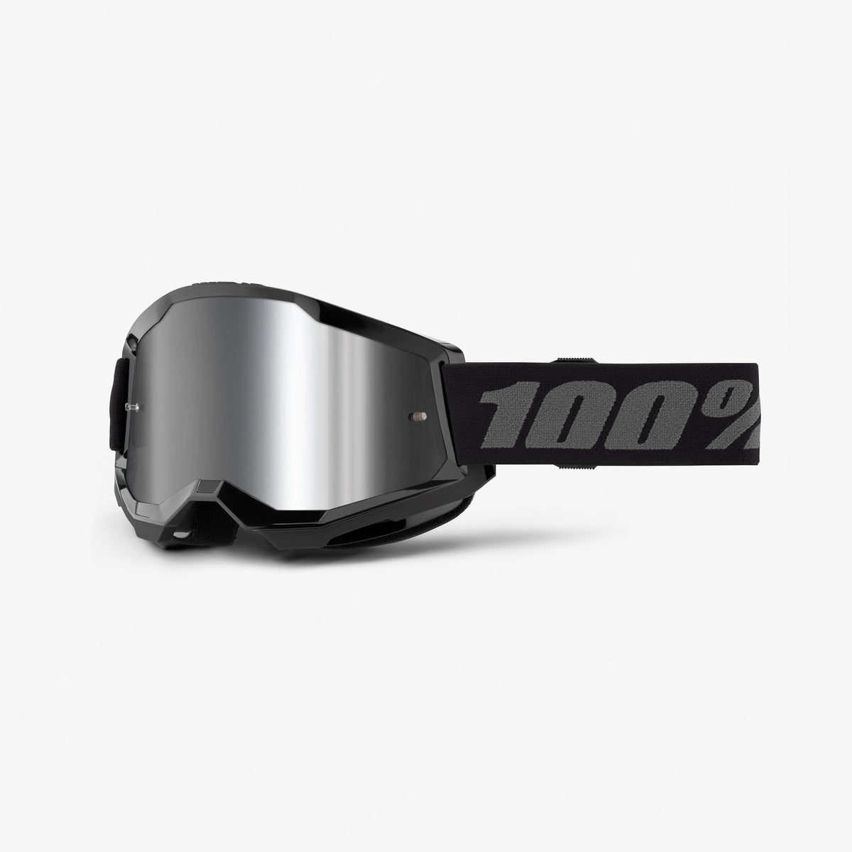 Maske 100% STRATA 2 JUNIOR Schwarz Silver Mirror Visier