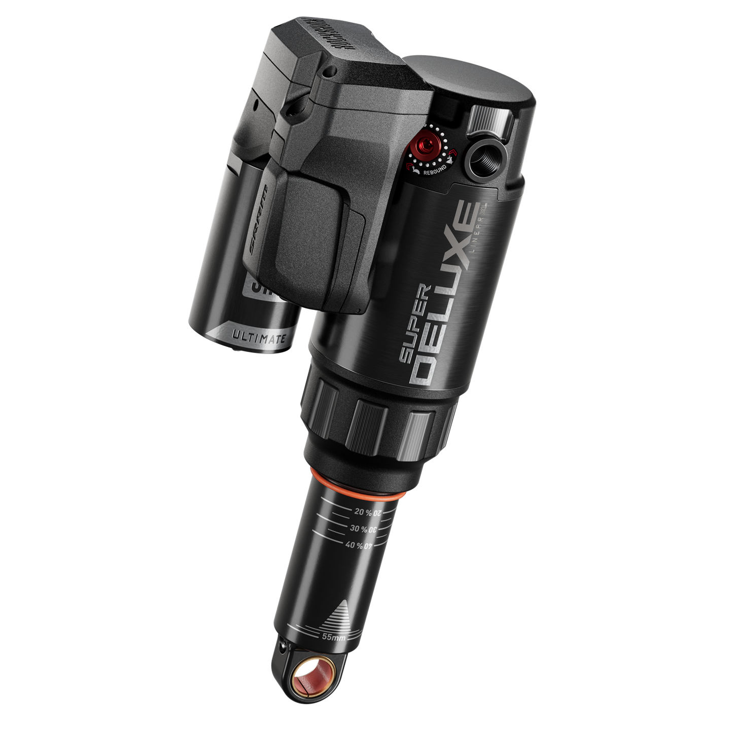 Stoßdämpfer ROCKSHOX SUPER DELUXE ULTIMATE FLIGHT ATTENDANT RC3 HBO LINEAR XL D1 Trunnion für Trek Fuel EX 2023+