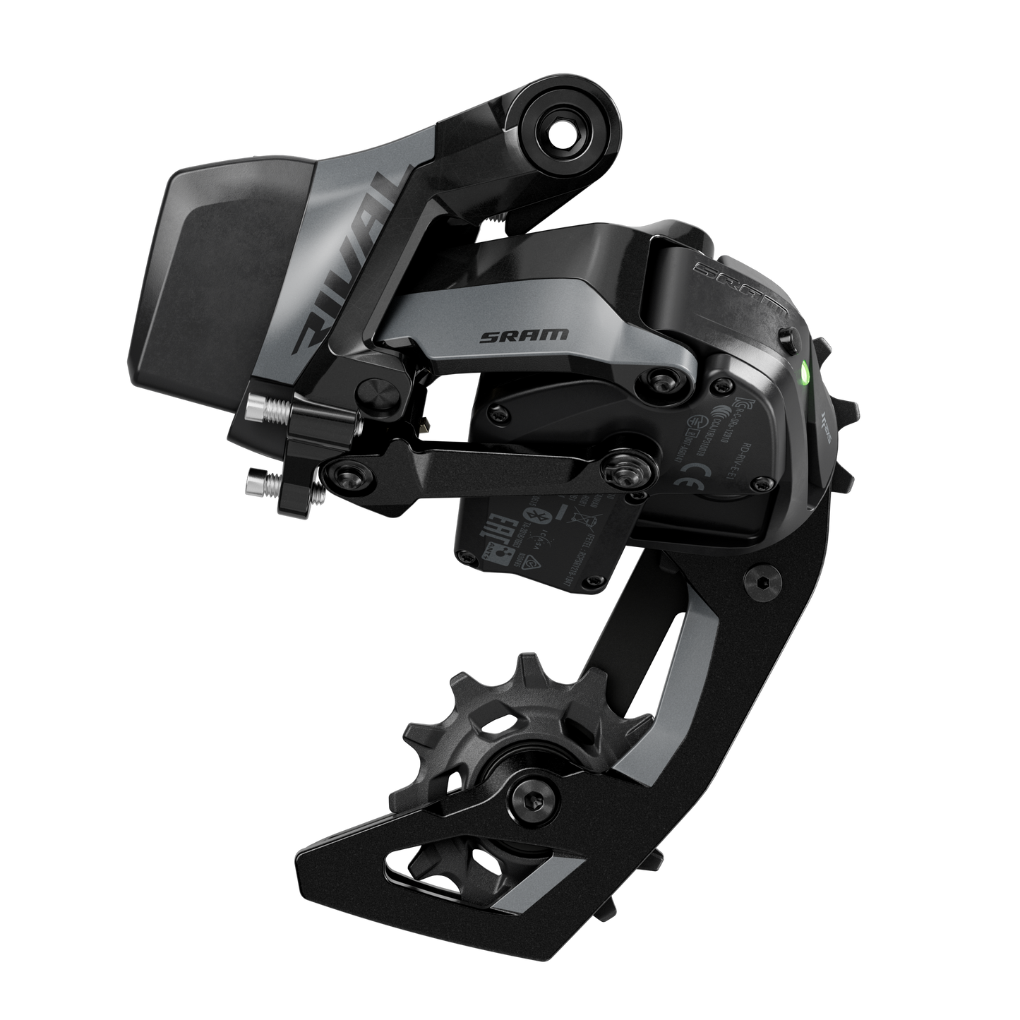 Hinterer Umwerfer SRAM RIVAL AXS E1 2x12V Max 36 Zähne (Ohne Batterie)