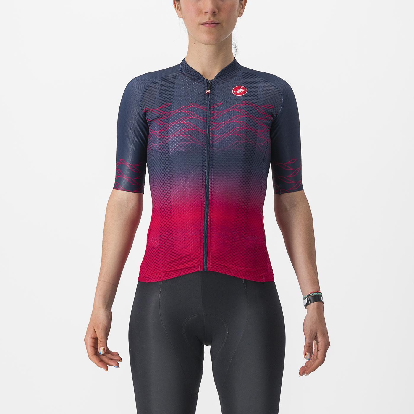 Trikot CASTELLI CLIMBER'S 2.0 Kurzarm Women Blau/Weiß