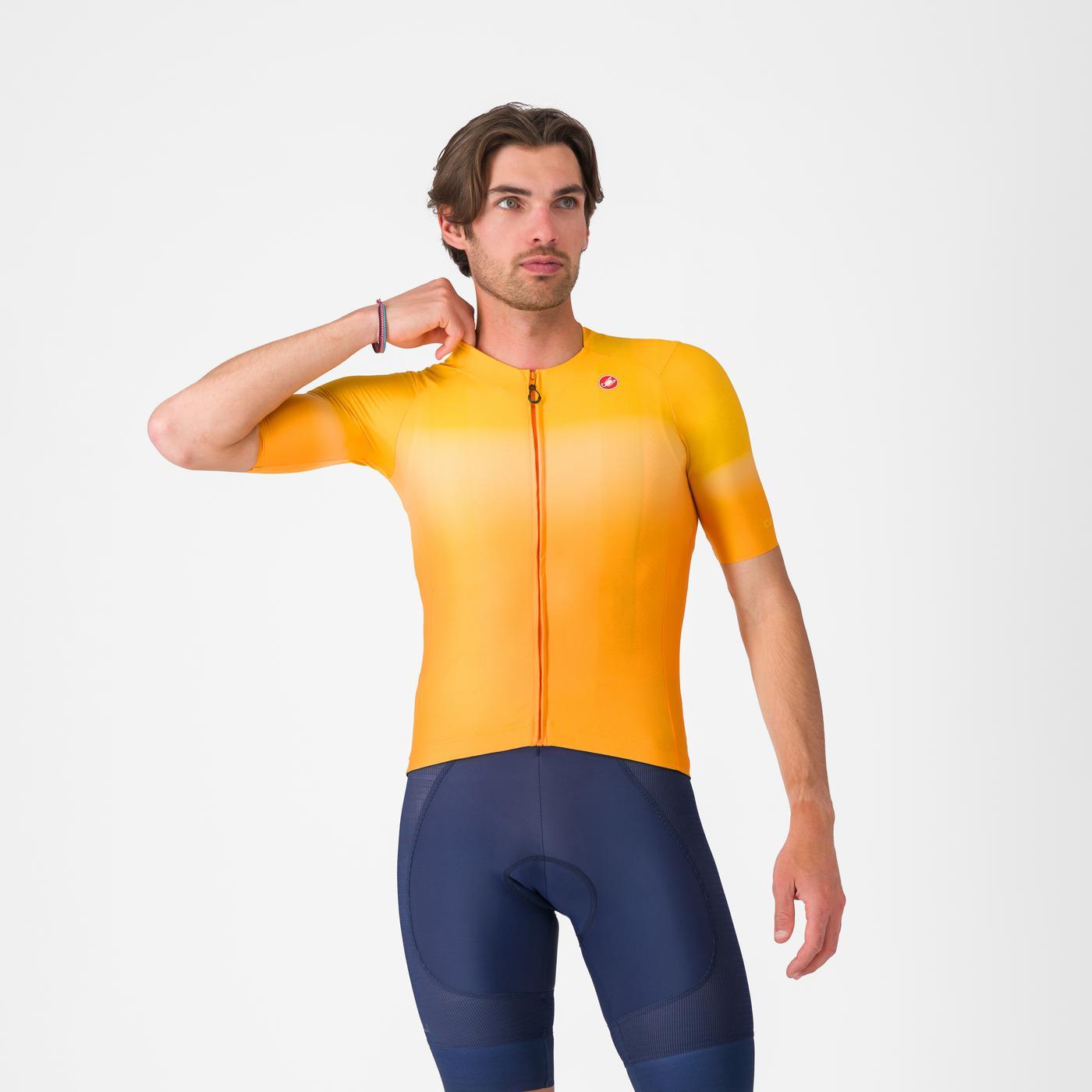 CASTELLI UPF Trikot Kurzarm Orange
