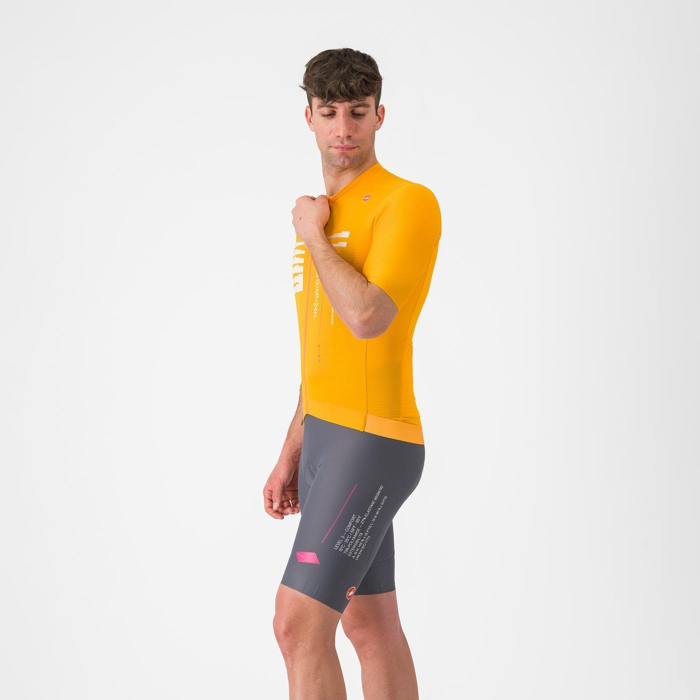 CASTELLI ESPRESSO R--A/D Kurze Trägerhose Rauchgrau