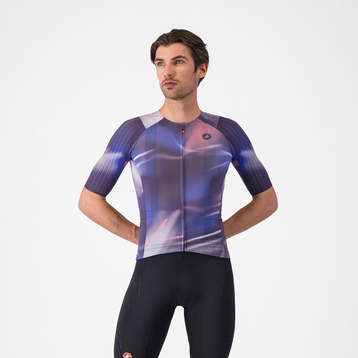 CASTELLI AERO RACE 8S Trikot Kurzarm Violett