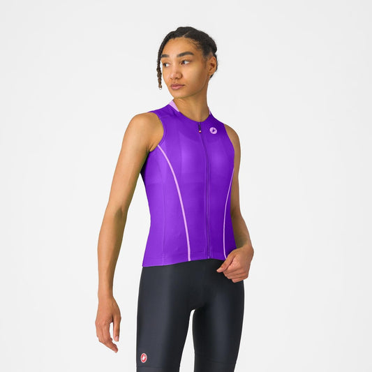 CASTELLI ANIMA FLOW Damen Ärmelloses Trikot Violett