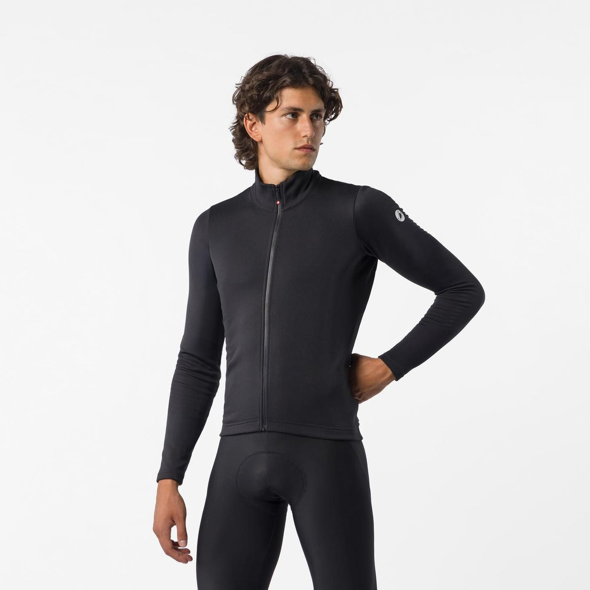 Trikot CASTELLI COMPETIZIONE THERMAL Langarm Schwarz