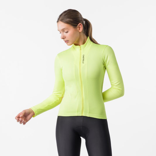 CASTELLI SINERGIA 3 FZ Damen-Langarmtrikot in Gelb