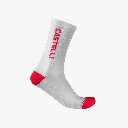 CASTELLI SWEETSPOT 20 THERMAL Socken Elfenbein/Rot