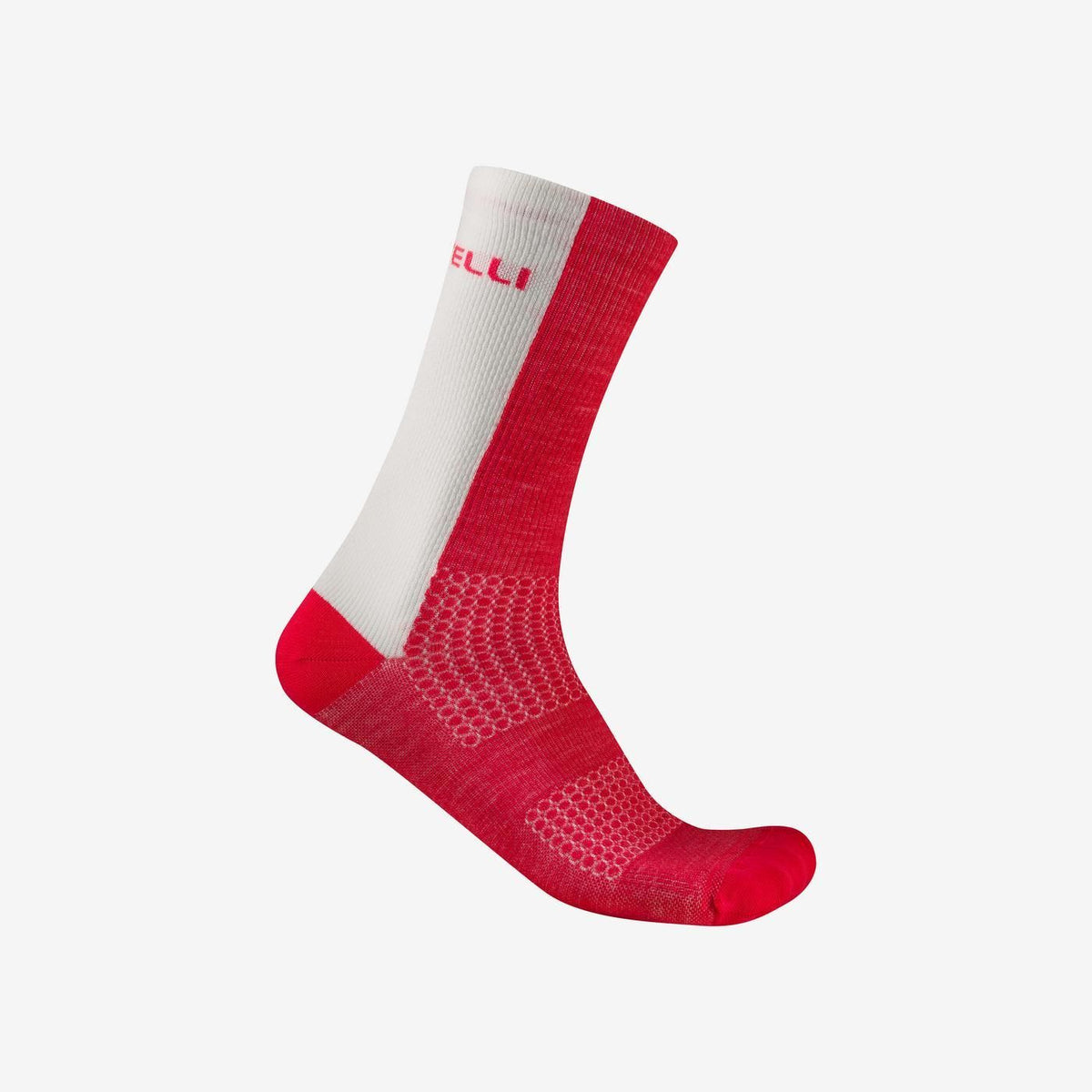 Socken CASTELLI CASTELLI LOGO 18 MERINO Rot/Weiß