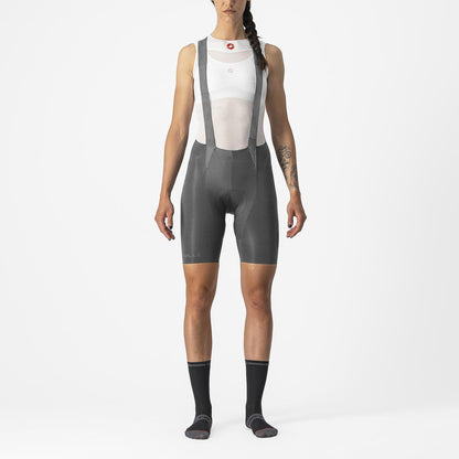 Kurze Trägerhose CASTELLI FREE AERO RC W Damen Grau