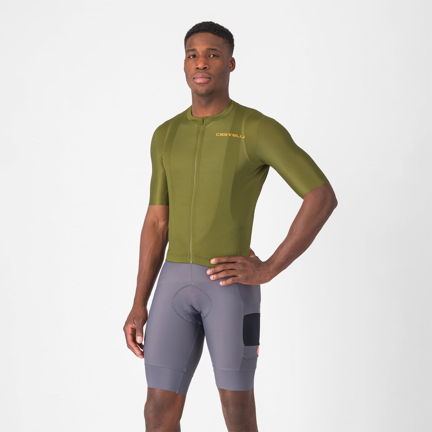 CASTELLI UNLIMITED CARGO Kurze Trägerhose Grau/Schwarz