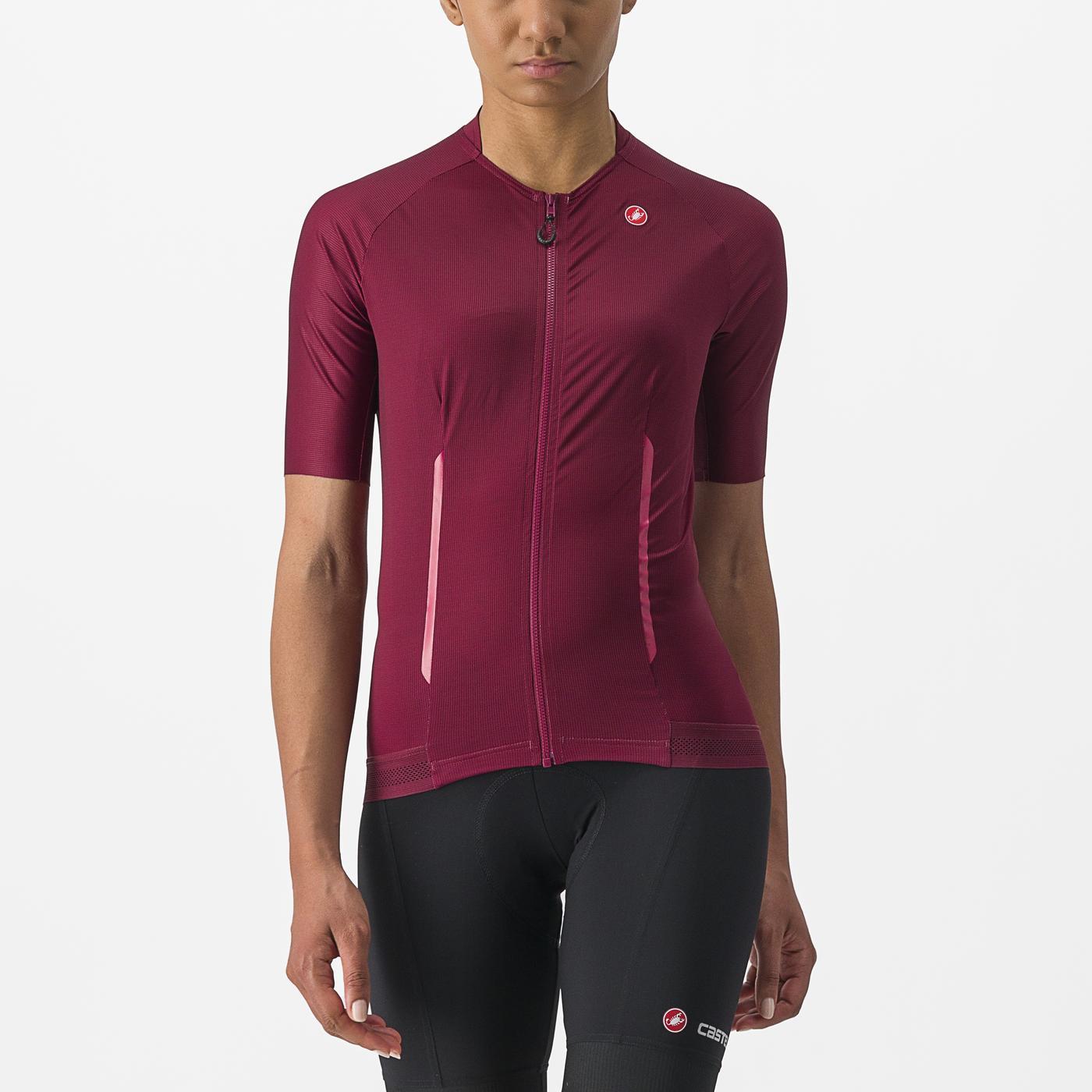 CASTELLI ENDURANCE Trikot Kurzarm Frau Bordeaux