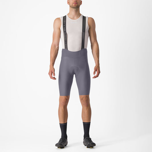 CASTELLI ESPRESSO Kurze Trägerhose Rauchgrau