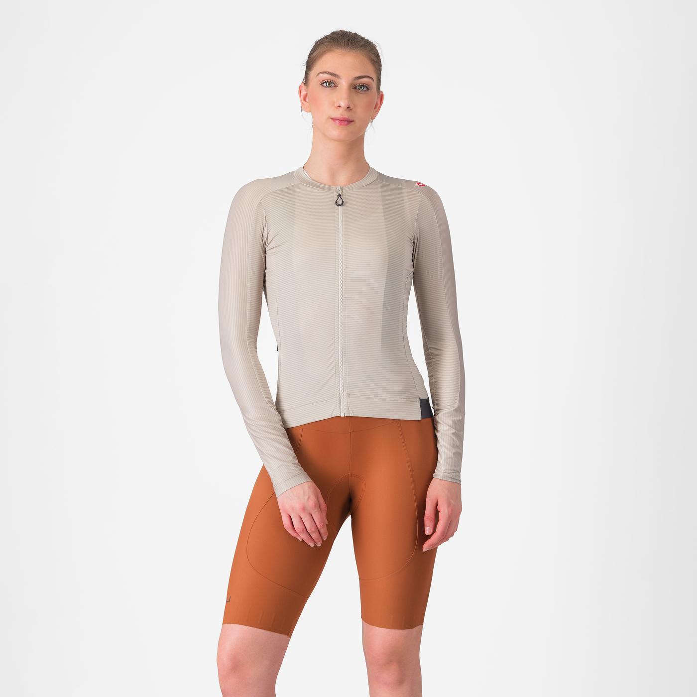 CASTELLI ESPRESSO W DT Damen Kurze Trägerhose Braun
